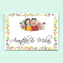 Load image into Gallery viewer, Handpainted Customized Name Plate - Couple together Name Plate - rangreli
