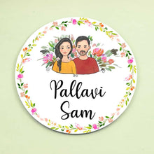 Load image into Gallery viewer, Handpainted Customized Name Plate - Couple together Name Plate - rangreli

