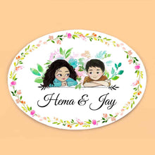 Load image into Gallery viewer, Handpainted Customized Name plate - Couple Name Plate - rangreli
