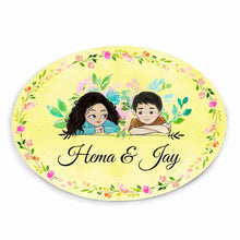 Load image into Gallery viewer, Handpainted Customized Name plate - Couple Name Plate - rangreli

