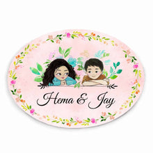 Load image into Gallery viewer, Handpainted Customized Name plate - Couple Name Plate - rangreli
