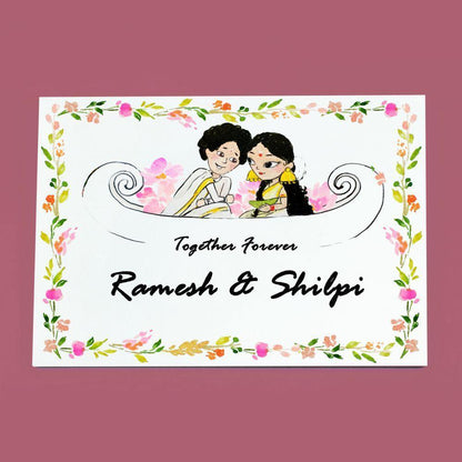hand painted name plates for newly wed