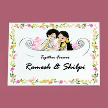 Load image into Gallery viewer, hand painted name plates for newly wed
