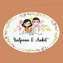 Load image into Gallery viewer, personalized name plate with couples
