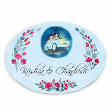 Load image into Gallery viewer, Handpainted Customized Name Plate - Couple in car Name Plate - rangreli
