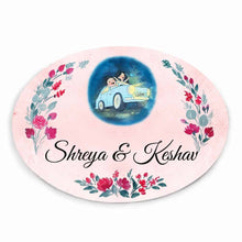 Load image into Gallery viewer, Handpainted Customized Name Plate - Couple in car Name Plate - rangreli
