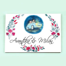 Load image into Gallery viewer, Handpainted Customized Name Plate - Couple in car Name Plate - rangreli
