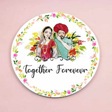 Load image into Gallery viewer, Handpainted Customized Name Plate - Rajasthani Couple Name Plate
