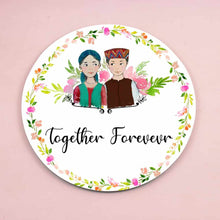 Load image into Gallery viewer, Handpainted Customized Name Plate - Garwali Couple Name Plate
