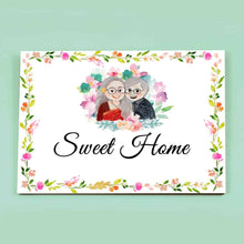 Load image into Gallery viewer, Handpainted Customized Name Plate - Old Couple Name Plate
