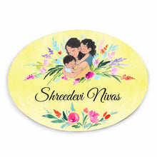 Load image into Gallery viewer, Handpainted Customized Name Plate - Mom and kids Name Plate
