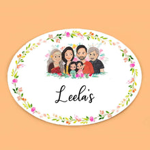 Load image into Gallery viewer, Handpainted Customized Name Plate - Family of 6 Name Plate - rangreli
