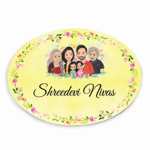 Load image into Gallery viewer, Handpainted Customized Name Plate - Family of 6 Name Plate - rangreli
