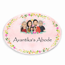 Load image into Gallery viewer, Handpainted Customized Name Plate - Family of 6 Name Plate - rangreli
