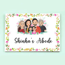 Load image into Gallery viewer, Handpainted Customized Name Plate - Family of 6 Name Plate - rangreli
