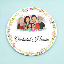 Load image into Gallery viewer, Handpainted Customized Name Plate - Family of 6 Name Plate - rangreli
