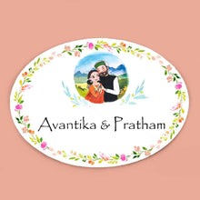 Load image into Gallery viewer, Handpainted Customized Name Plate - Himachali Couple Name Plate - rangreli
