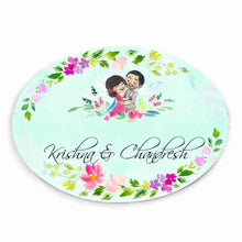 Load image into Gallery viewer, Handpainted Customized Name Plate - Sweet Couple Name Plate - rangreli

