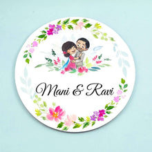 Load image into Gallery viewer, Handpainted Customized Name plate - Wedding Couple Name Plate - rangreli
