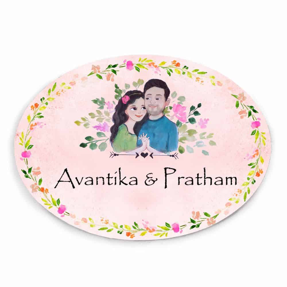 Handpainted Customized Name Plate -  Me and My - rangreli