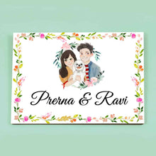 Load image into Gallery viewer, Handpainted Customized Name Plate - Pet Dog Couple Name Plate - rangreli
