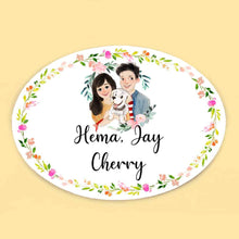 Load image into Gallery viewer, Handpainted Customized Name Plate - Pet Dog Couple Name Plate - rangreli
