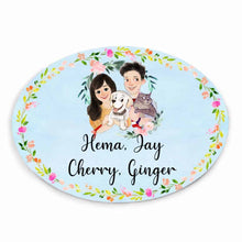 Load image into Gallery viewer, Handpainted Customized Name Plate - Pets Couple Name Plate - rangreli
