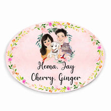 Load image into Gallery viewer, Handpainted Customized Name Plate - Pets Couple Name Plate - rangreli
