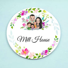 Load image into Gallery viewer, Handpainted Customized Name Plate - Family of 5
