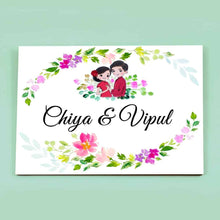 Load image into Gallery viewer, Handpainted Customized Name plate -Dancing Couple Name Plate - rangreli
