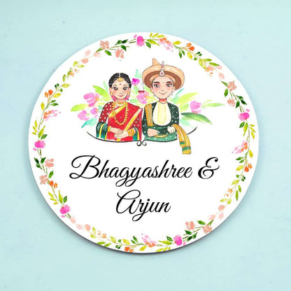 Handpainted Customized Name Plate - Peshwa Family - rangreli