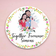 Load image into Gallery viewer, Handpainted Customized Name Plate - Family Name Plate with pet
