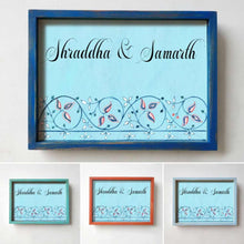 Load image into Gallery viewer, Printed Framed Name plate -  Veli Blue

