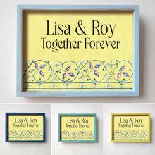 Load image into Gallery viewer, Printed Framed Name plate -  Veli Blue
