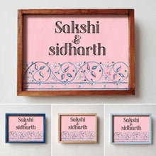 Load image into Gallery viewer, Printed Framed Name plate -  Veli Blue
