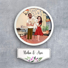 Load image into Gallery viewer, Handpainted Personalized Character Nameplate with pets- Full frame

