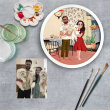 Load image into Gallery viewer, Handpainted Personalized Character Nameplate with pets- Full frame
