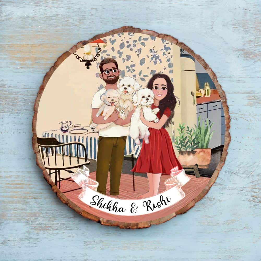 Handpainted Personalized Character Bark Nameplate - rangreli