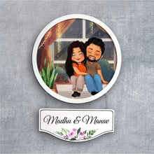 Load image into Gallery viewer, Handpainted Personalized Character couple1 Nameplate- Full frame
