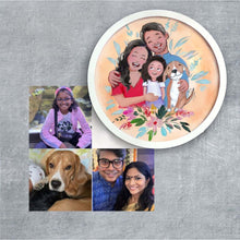 Load image into Gallery viewer, Handpainted Personalized Character Family Nameplate with pet- Full frame
