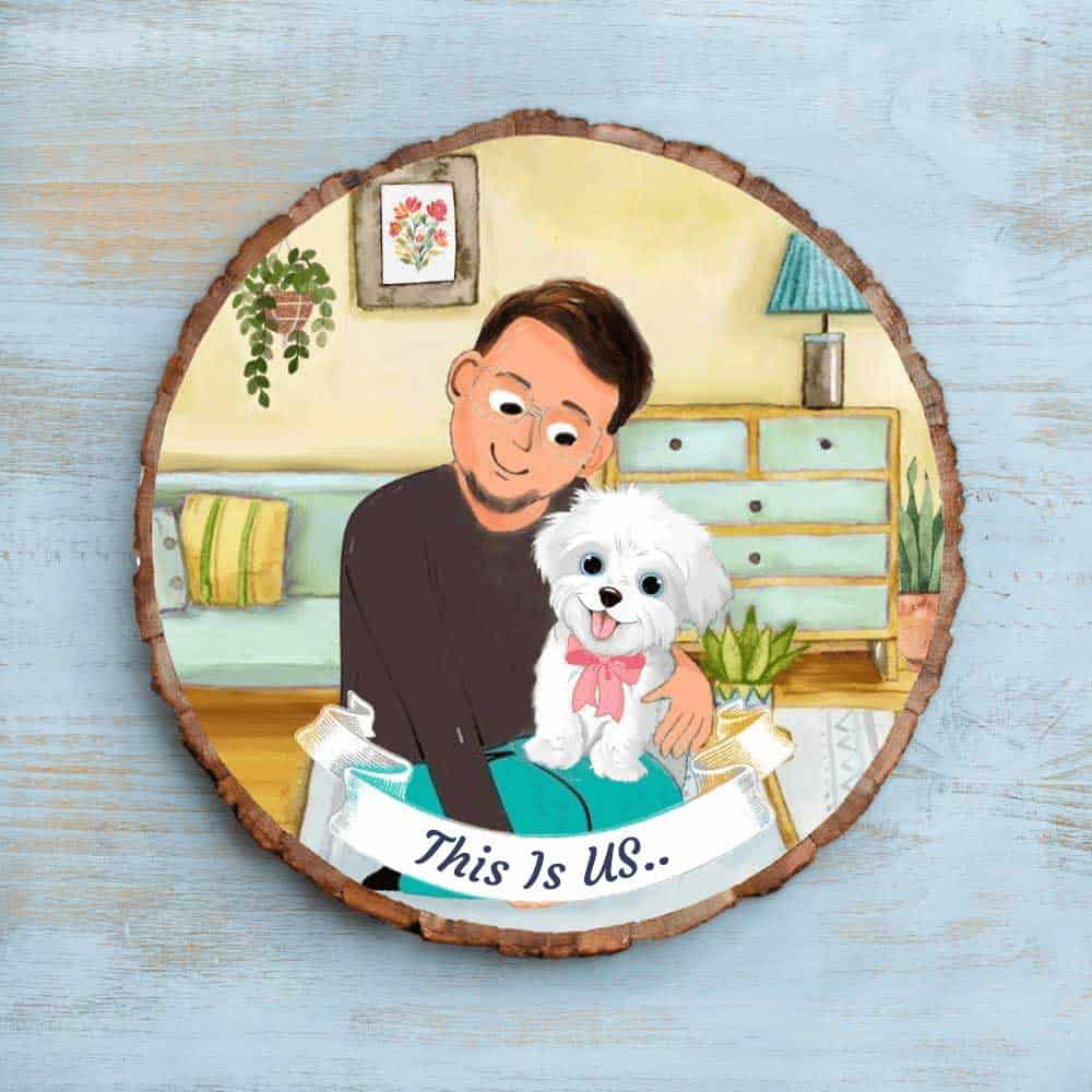 Handpainted Personalized Character Bark Nameplate - rangreli