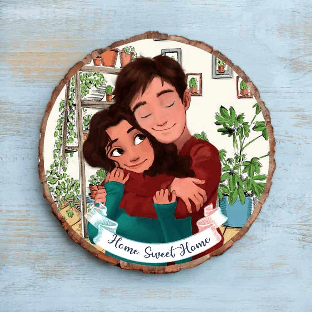 Handpainted Personalized Character Bark Nameplate - rangreli