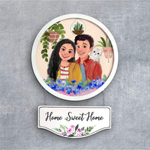 Load image into Gallery viewer, Handpainted Personalized Character Nameplate with cat- Full frame
