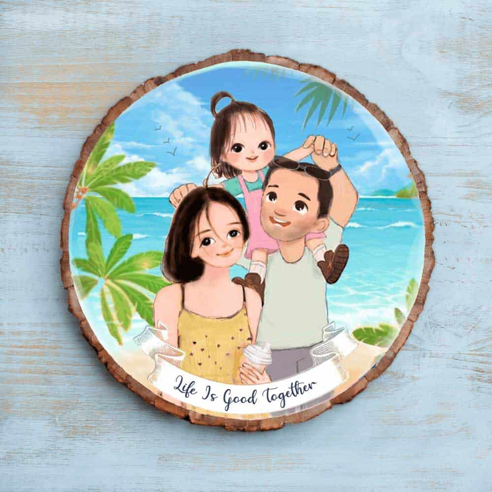 Handpainted Personalized Character Bark Nameplate - rangreli