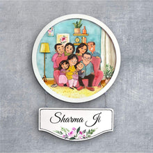 Load image into Gallery viewer, Handpainted Personalized Character Nameplate with full family- Full frame
