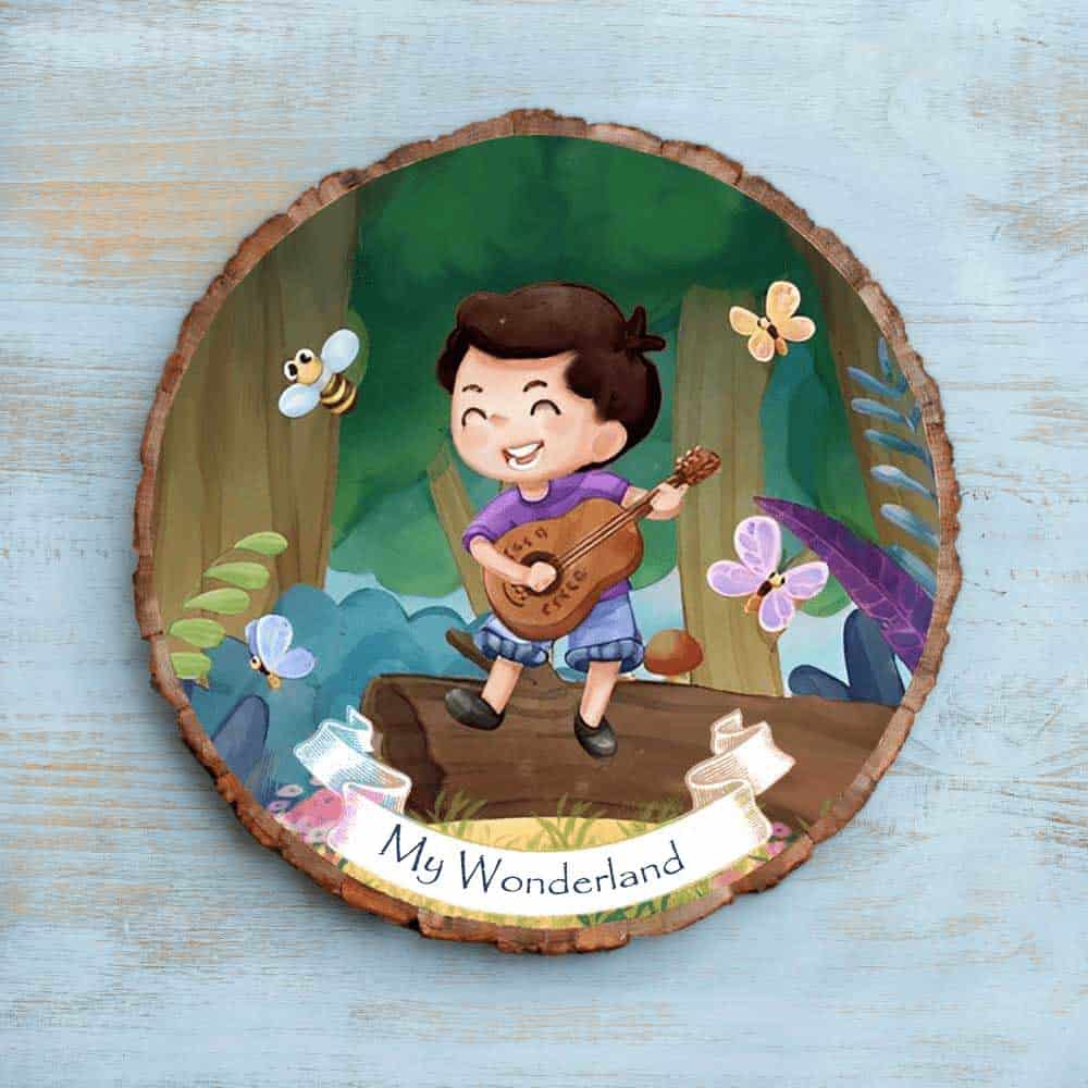 Handpainted Personalized Character Bark Nameplate - rangreli
