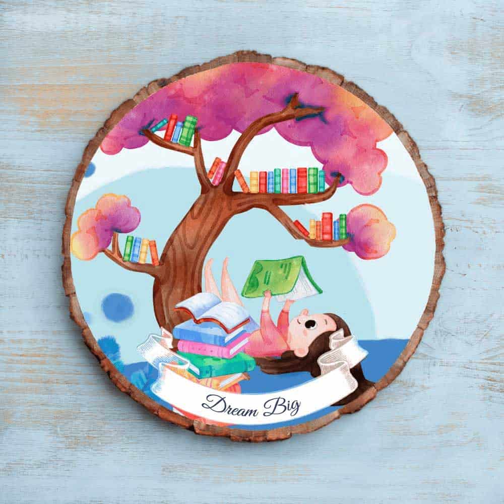 Handpainted Personalized Character Bark Nameplate - rangreli