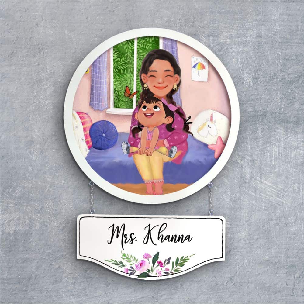 Handpainted Personalized Character Nameplate kidz9- Full frame
