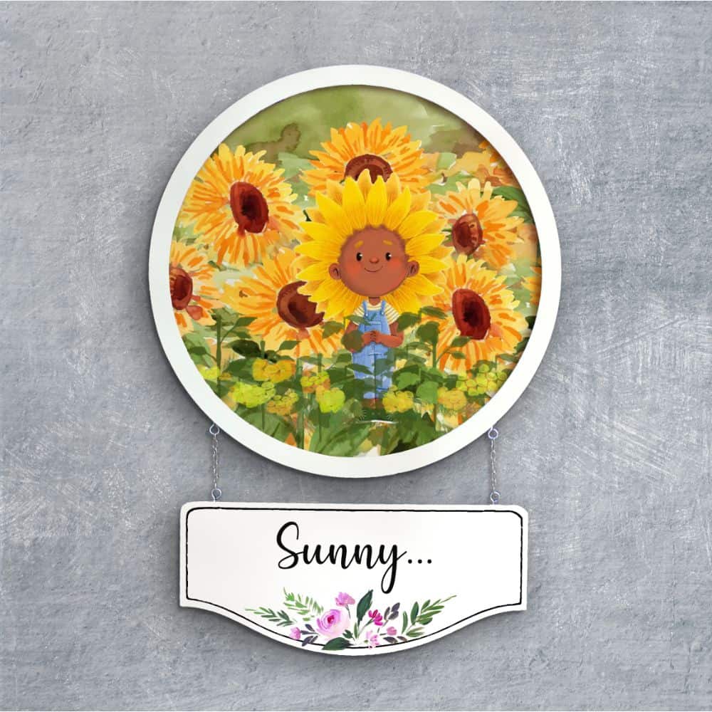 Handpainted Personalized Character Nameplate kidz5- Full frame - rangreli