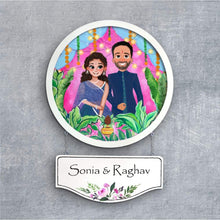 Load image into Gallery viewer, Handpainted Personalized Character Nameplate Couple Goal- Full frame
